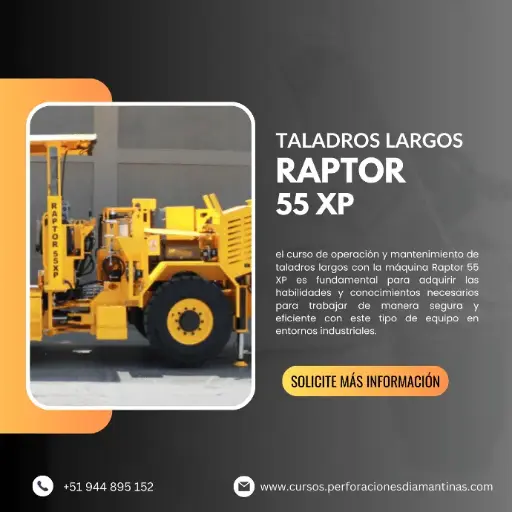 Operación de Taladros Largos Raptor 55 XP