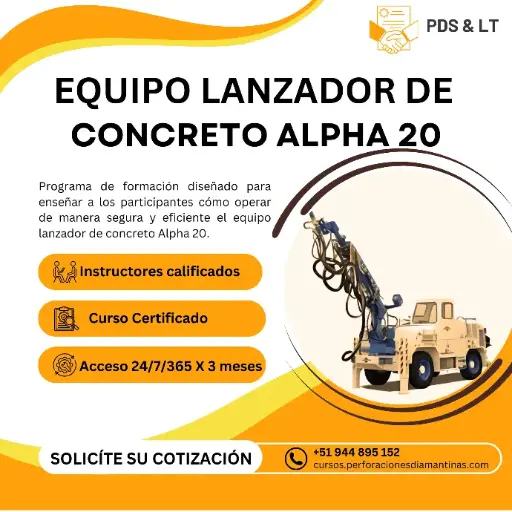 Operación de Equipo Lanzador de Concreto Alpha 20